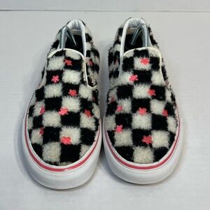 Vans Checkered‎ Sherpa Slip On shoes, Junior Size 7